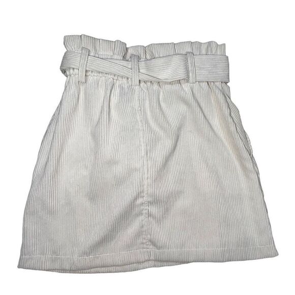 Goodnight Macaroon Small White Corduroy Skirt - Picture 2 of 6